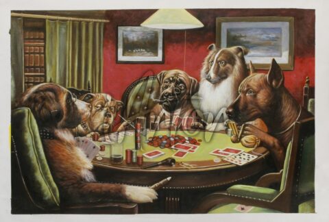 A Bold Bluff, also known as Judge St. Bernard Stands Pat on Nothing