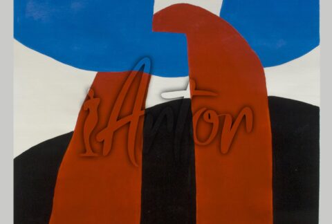 Abstract Black Red Blue