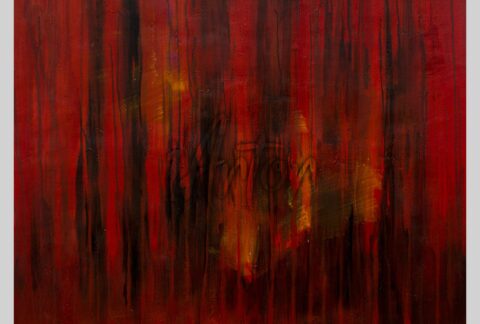 Abstract Red with Black