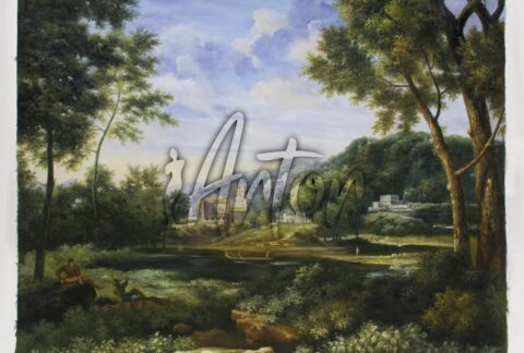 An Italianate River Landscape