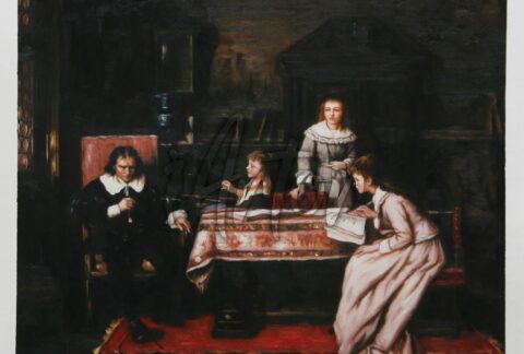 Blind Milton dictating “Paradise Lost” to his daughters