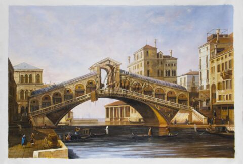 Capriccio of the Rialto Bridge with the Lagoon Beyond