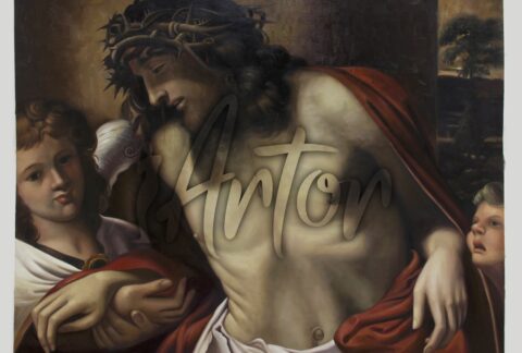 Christ Wearing the Crown of Thorns, Supported by Angels