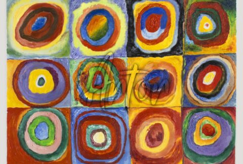 Color Study Squares with Concentric Rings 1913