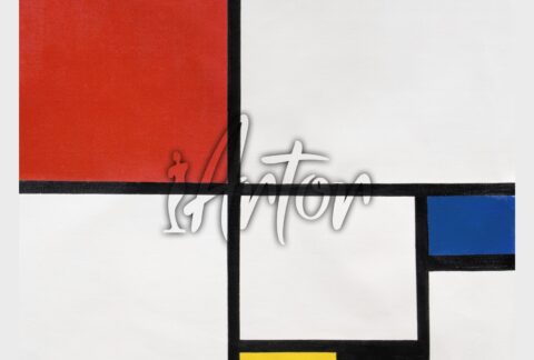 Composition No II with Red Blue Yellow and Black