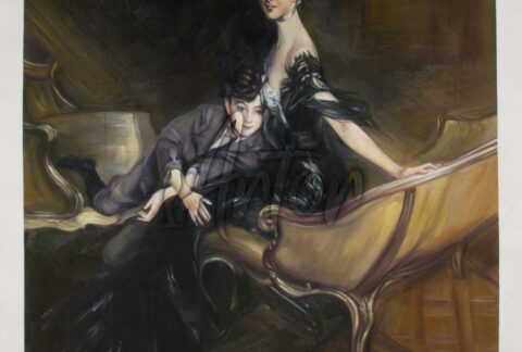 Consuelo, Duchess of Marlborough, with Her Son Ivor Spencer-Churchill