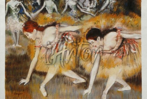 Dancers Bending Down, also known as The Ballerinas