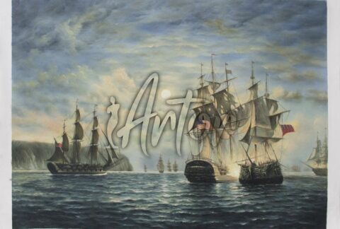 Engagement Between the “Bonhomme Richard” and the “Serapis” Off Flamborough Head, 1779