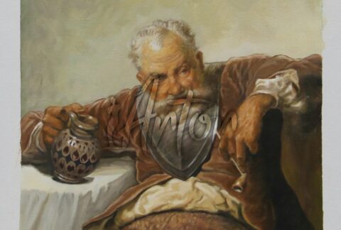 Falstaff with a Tankard of Wine and a Pipe