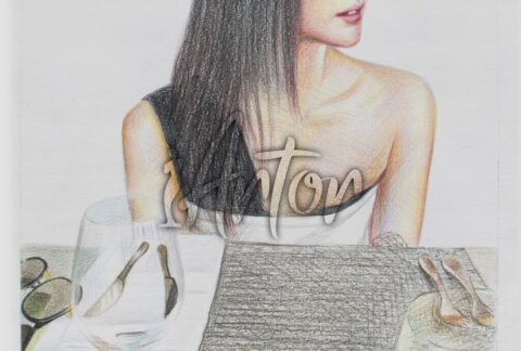 Girlfriend Colored Pencil