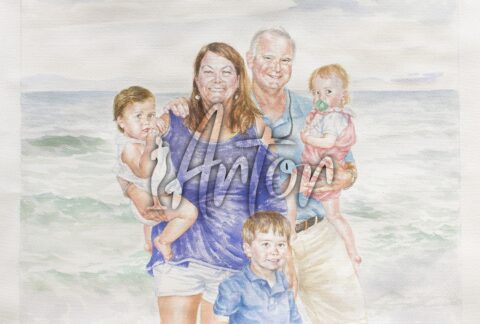 Happy Family Watercolor