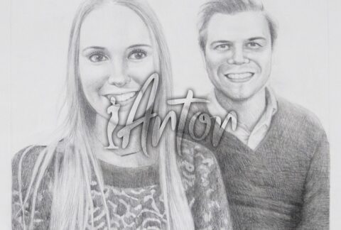 Happy Time Pencil Sketch