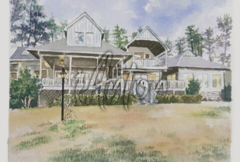 House Watercolor Painting from Photo