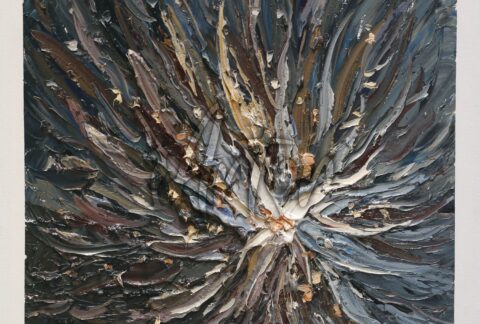 Knife Painting Abstract Leaves