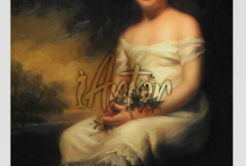 Little Girl with Flowers or Innocence, Portrait of Nancy Graham