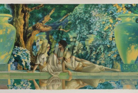 Maxfield Parrish Garden of Allah Circa 1918