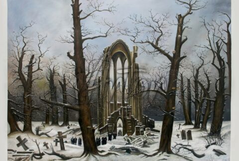 Monastery Graveyeard in the Snow