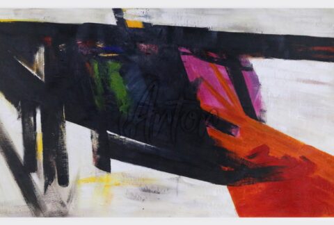 Orange and Black Wall