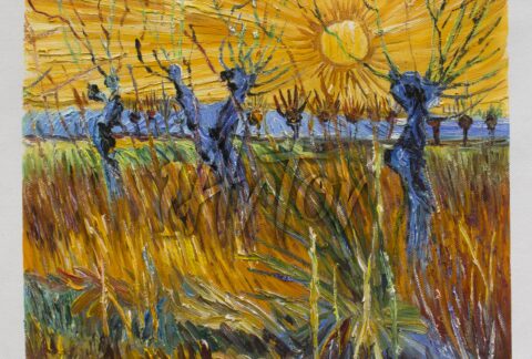 Pollard Willows and Setting Sun 1888