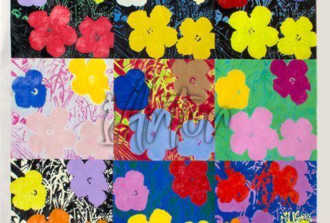 Pop Art Portrait Flowers