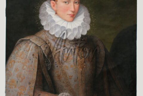 Portrait of a Lady of the Court with Dog