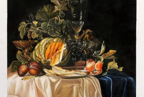 Pumpkin and Crystal Stand