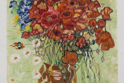 Red Poppies and Daisies