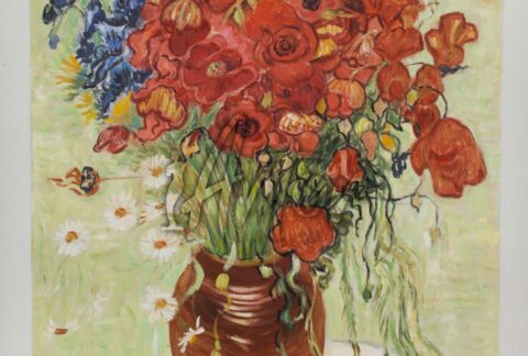 Red Poppies and Daisies