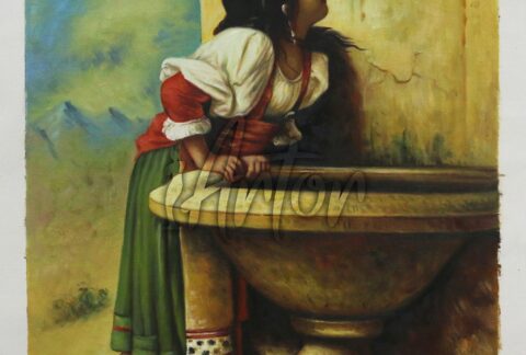 Roman Girl at a Fountain
