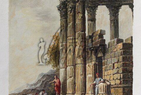 Ruins landscape with figures