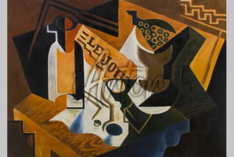 Seated Harlequin with Guitar