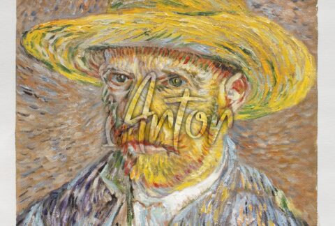 Self-Portrait with a Straw Hat (obverse: The Potato Peeler)