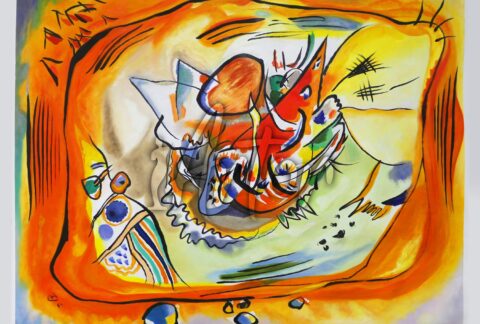 Sketch for a Painting with Orange Border