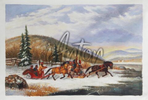Sleigh Race across the Ice