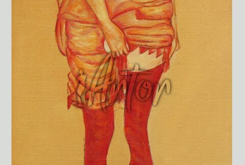 Standing Woman in Red