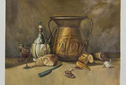 Still Life with Bread and Wine