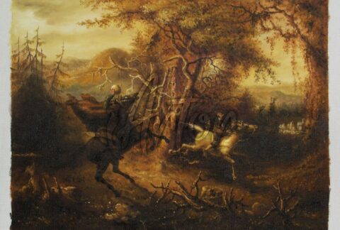 The Headless Horseman Pursuing Ichabod Crane