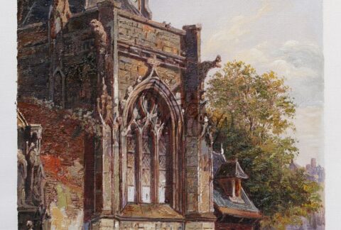 Town Square Before A Church A Capriccio