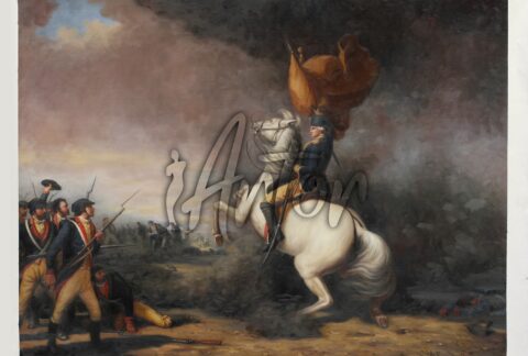 Washington Rallying the Americans at the Battle of Princeton