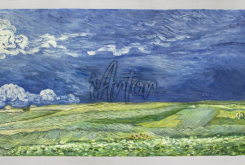 Wheatfields under a Clouded Sky