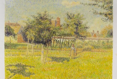 Woman in an Orchard, Spring Sunshine in a Field, Eragny