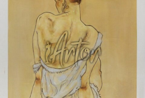 Woman in Slip Back View