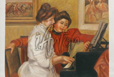 Yvonne and Christine Lerolle at the Piano