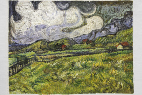 Wheat Field behind Saint-Paul Hospital with a Reaper